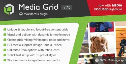 Media Grid GPL v8.2.1 – WordPress Responsive Portfolio Plugin